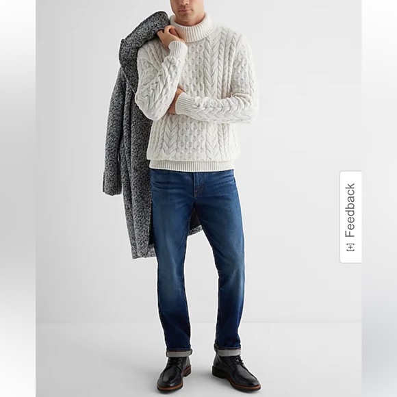 Express Slim Straight Dark Wash Jeans Size 30 x 30 - Picture 2 of 7